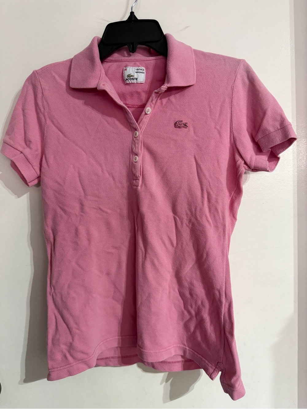 EUC Vintage pink washed Lacoste Women's Polo Shirt size 38